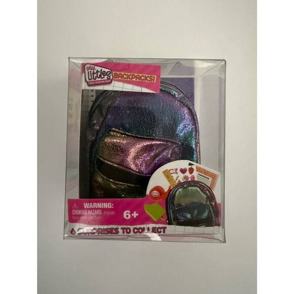 Shopkins Real Littles Toy Holographic Iridescent Backpacks - Picture 2 of 5